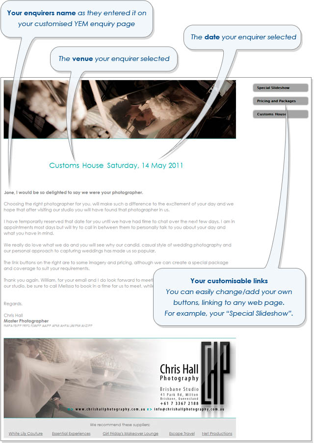 YEMs' Instant Response Page